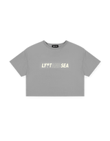 LÝFT × WIND AND SEA Limited Logo Wide Cropped T-Shirt - Grey