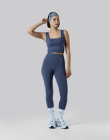 Square Neck Sports Bratop - Navy