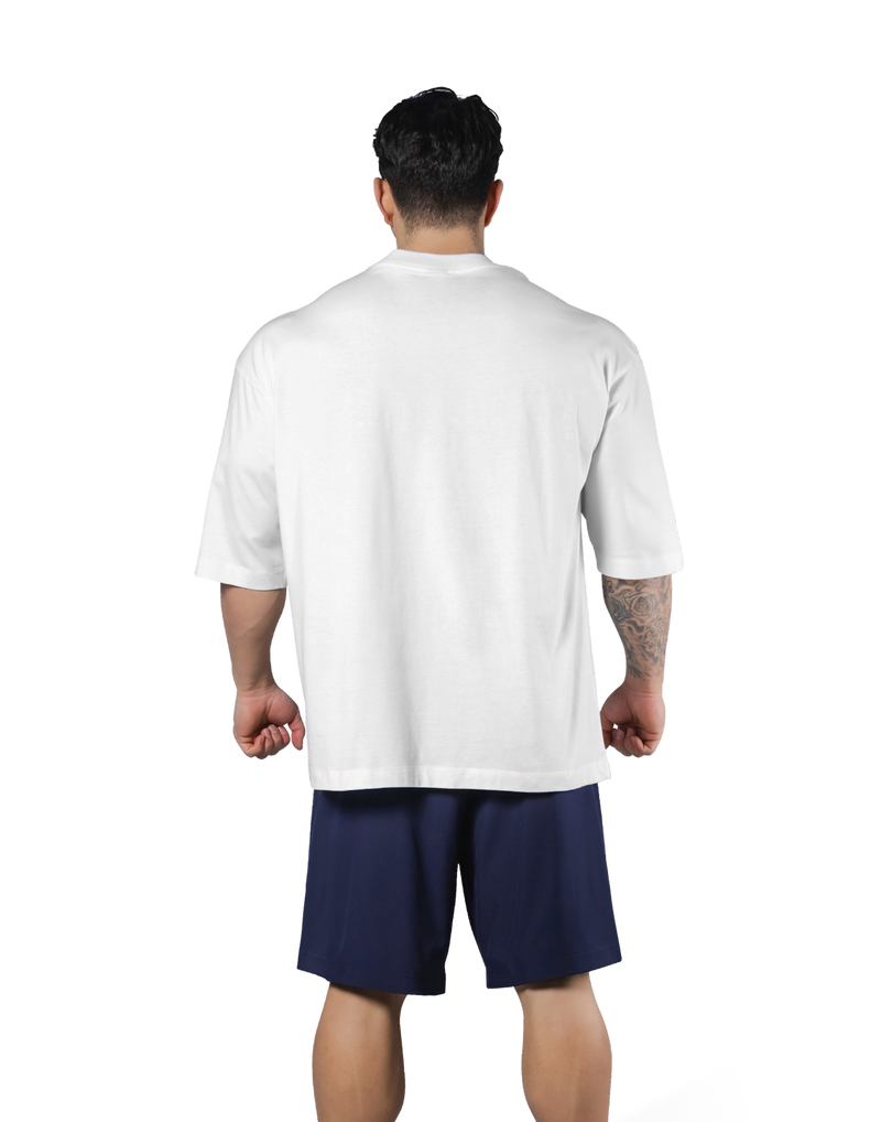 LÝFT Athletic Logo Extra Big T-Shirt - White
