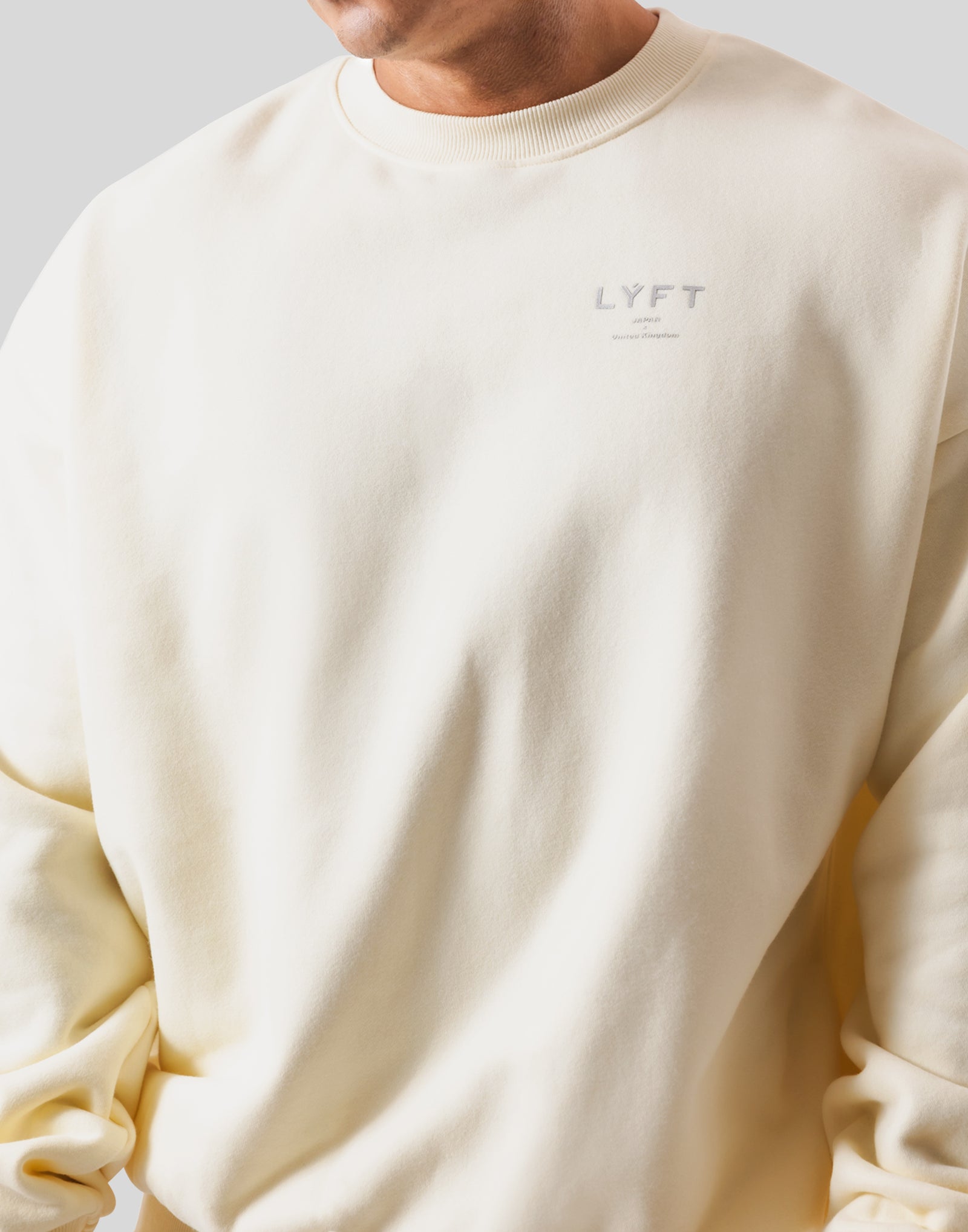 One Point Oversize Crew Neck Sweat - Ivory – LÝFT