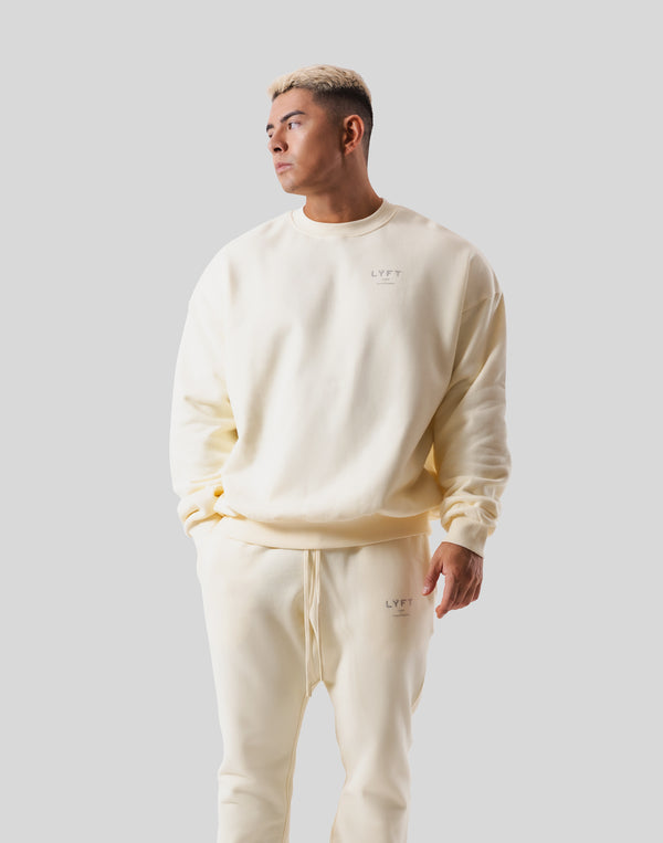 One Point Oversize Crew Neck Sweat - Ivory