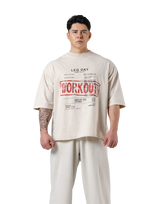 Leg Day Vintage Extra Big T-Shirt - Ivory
