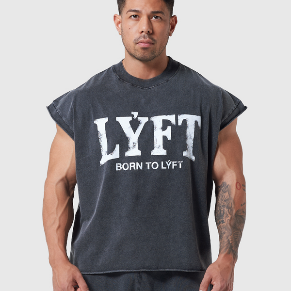 LYFT VENOM グラフィック ヴィンテージ ルーズタンクトップ LÝFT Cut-Off Vintage Box Tanktop - Black