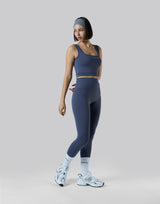 Square Neck Sports Bratop - Navy
