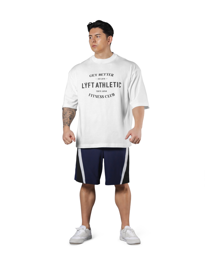 LÝFT Athletic Logo Extra Big T-Shirt - White