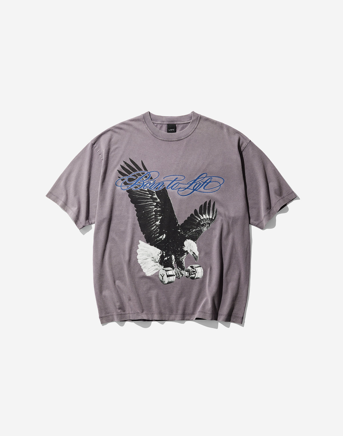 Iron Eagle Graphic Vintage Big T-Shirt - Purple