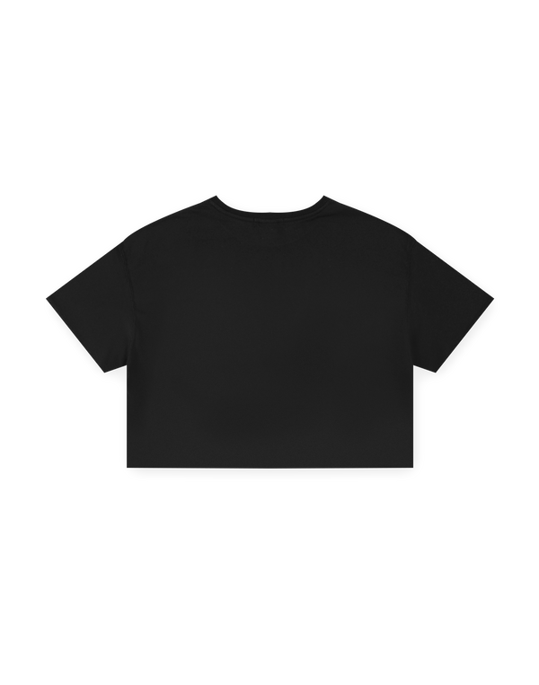 LÝFT × WIND AND SEA Limited Logo Wide Cropped T-Shirt - Black