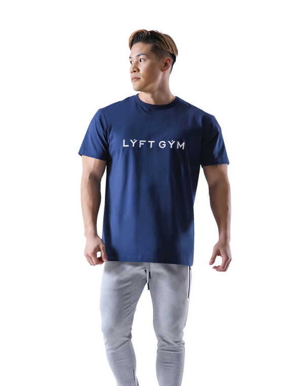 LÝFT GÝM Standard T-Shirt - Navy
