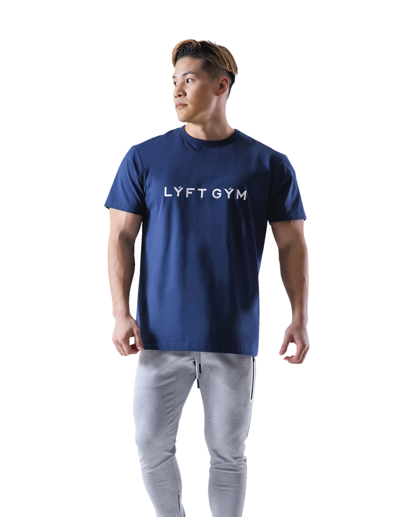 LÝFT GÝM Standard T-Shirt - Navy
