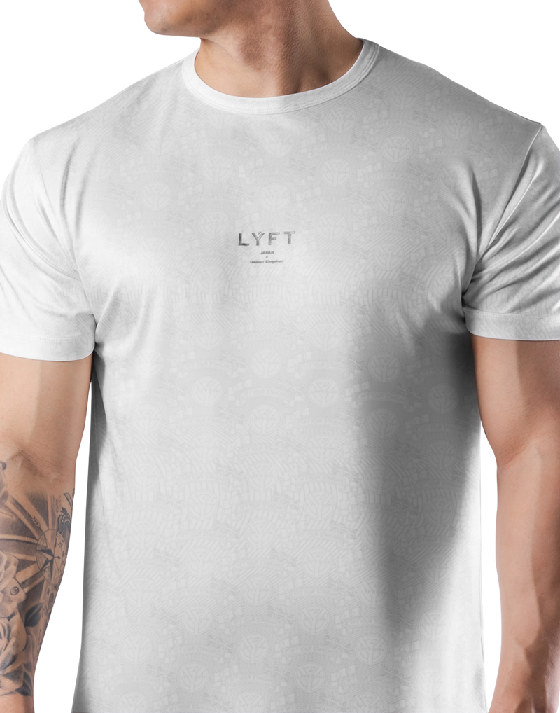Multi Pattern Stretch T-Shirt - White – LÝFT
