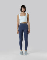 Square Neck Sports Bratop - White
