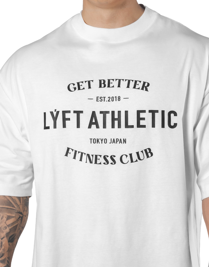 LÝFT Athletic Logo Extra Big T-Shirt - White