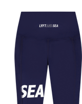 LÝFT × WIND AND SEA Logo Leggings - Navy