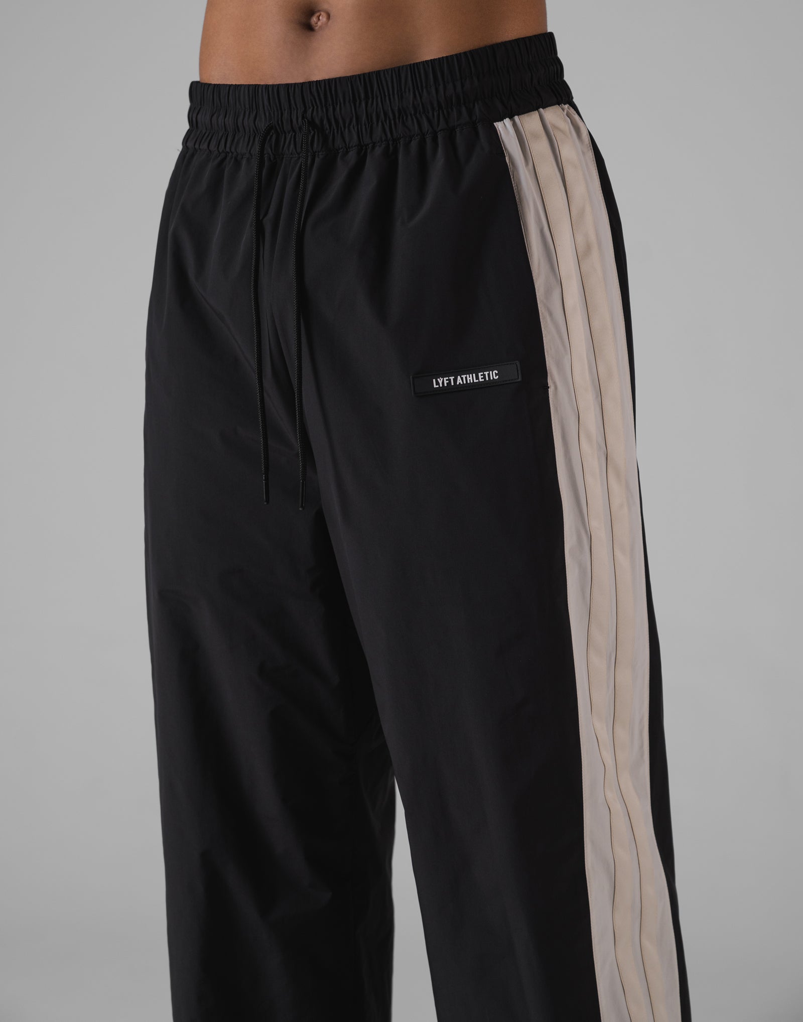 LÝFT Athletic 2Line Wide Straight Pants - Black