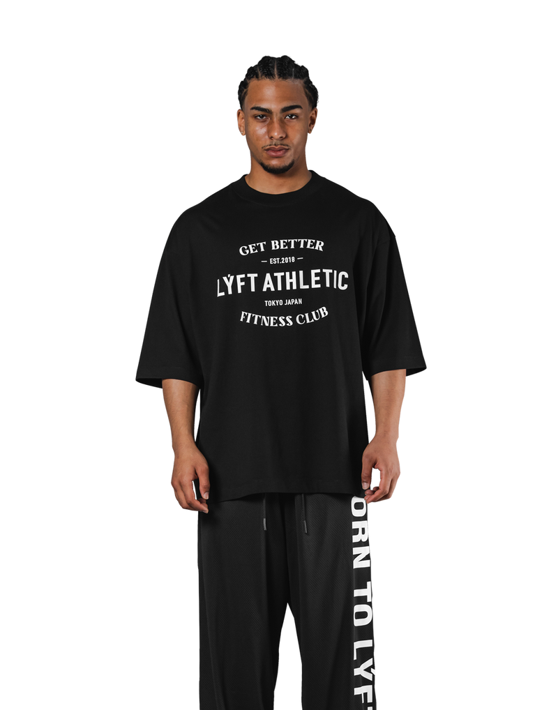 LÝFT Athletic Logo Extra Big T-Shirt - Black