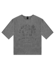 LÝFT × Power House Gym Vintage Extra Big T-Shirt - D.Grey