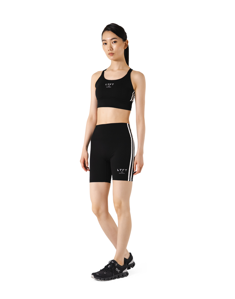2Line Short Leggings V.2 - Black