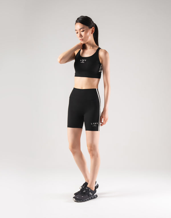 2Line Short Leggings V.2 - Black