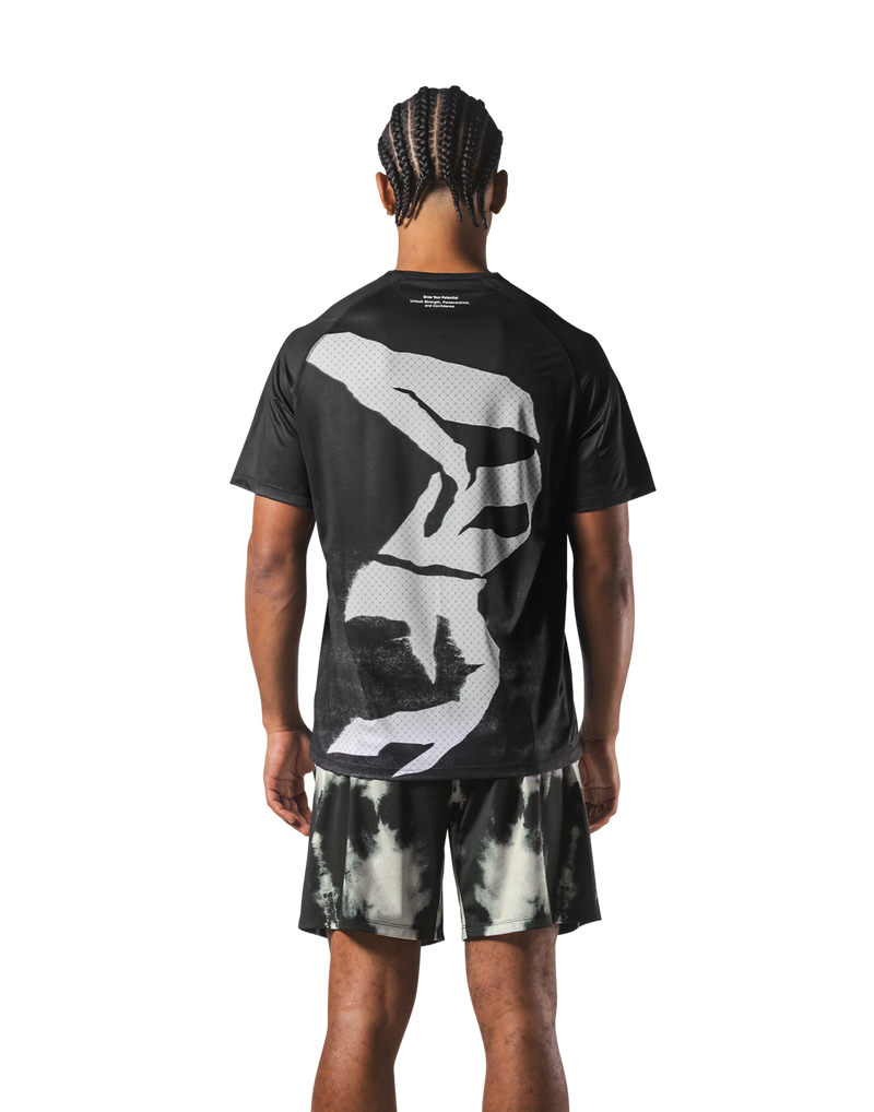 Faded Graphic Slim Fit T-Shirt - Black