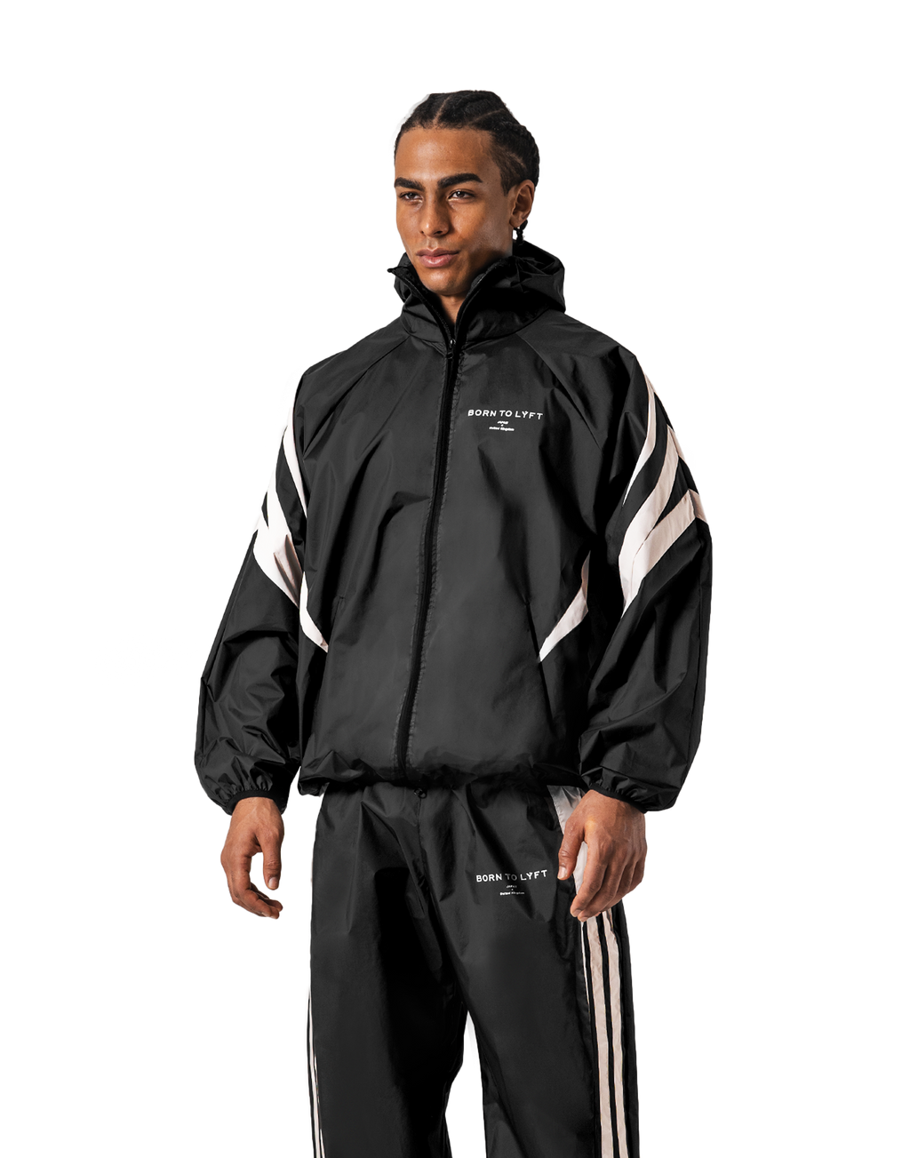 リフト LYFT ブラック ストライプ サウナスーツ Lサイズセットアップ Heat Control Track Jacket – LÝFT