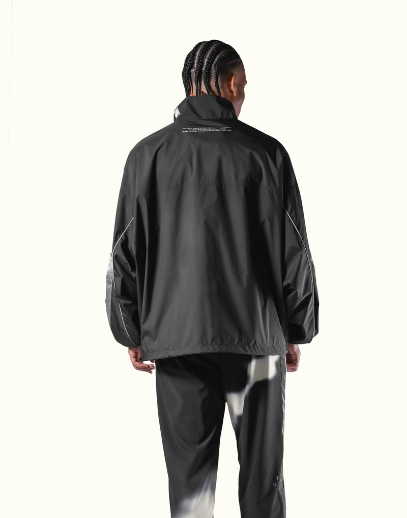 Silver Line Tech Zip Jacket - Black