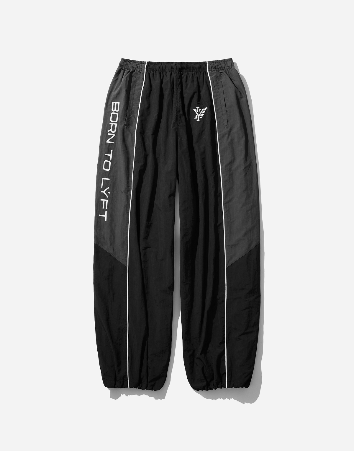 BORN TO LÝFT Racing Nylon Pants - Grey