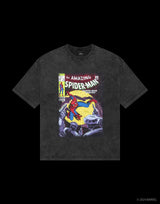 SPIDER-MAN Graphic Vintage Big T-Shirt - Black