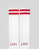 2Line Long Socks - Red