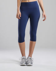LÝFT Logo Capri Leggings - Navy
