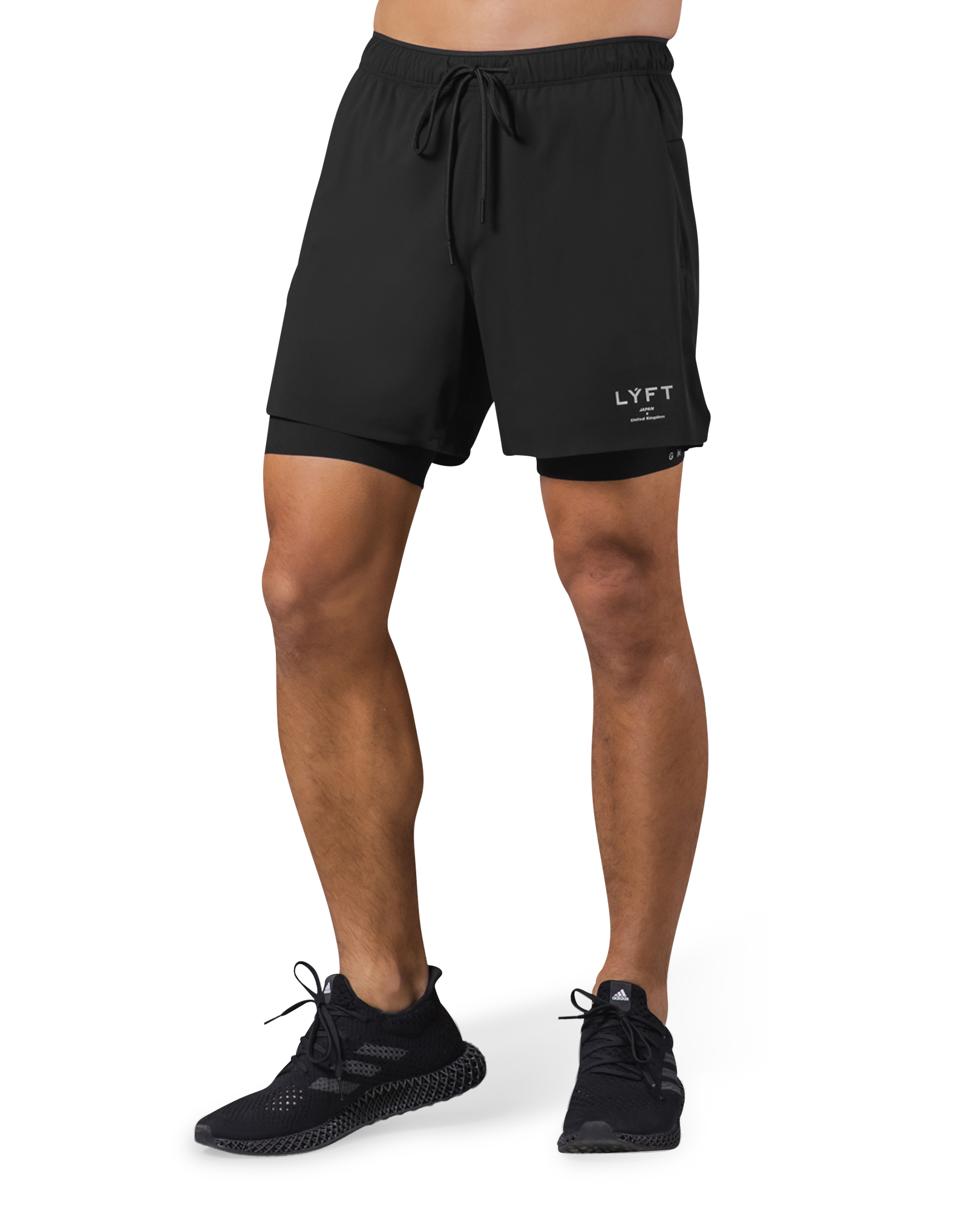 2-Way Active Shorts with Leggings - Black – LÝFT