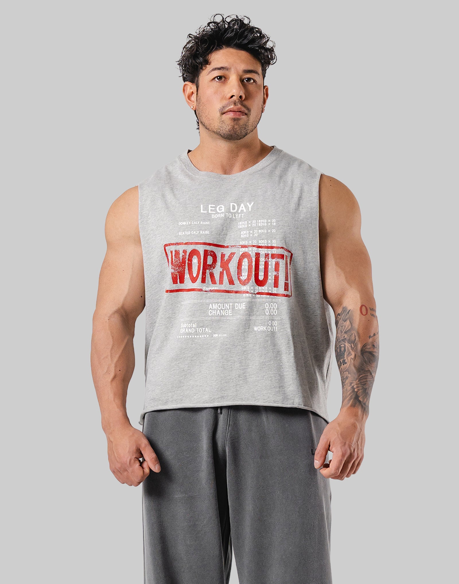 Leg Day Vintage Box Tanktop - Grey – LÝFT