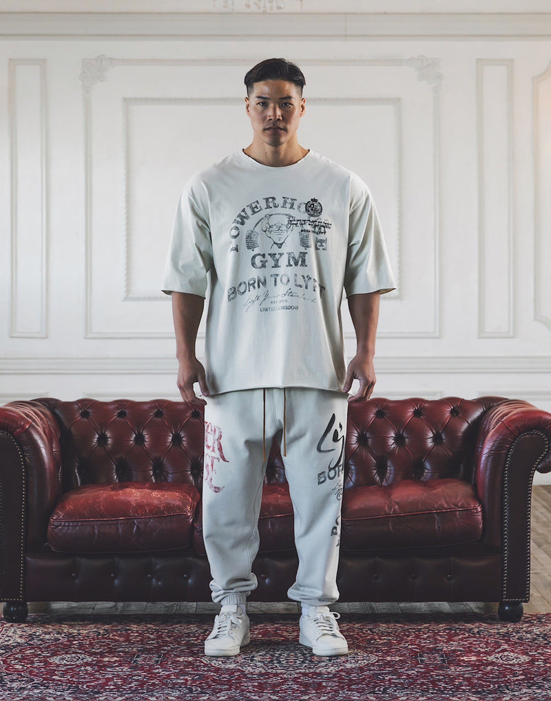 LÝFT × Power House Gym Vintage Extra Big T-Shirt - Ivory