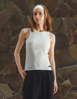 Cup In Rib Tanktop - White