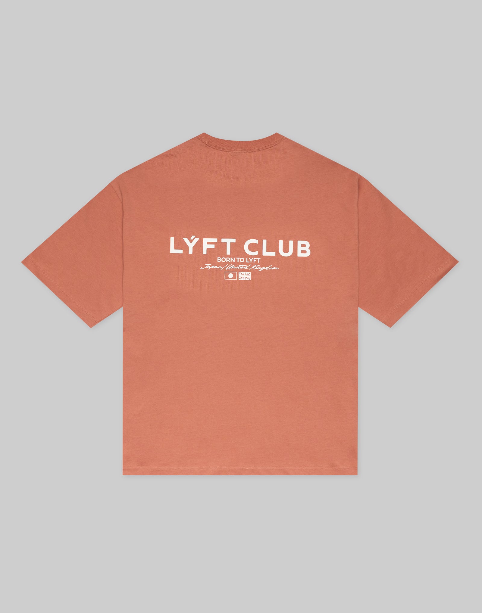LÝFT CLUB Logo Big T-Shirt - Coral
