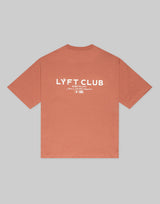 LÝFT CLUB Logo Big T-Shirt - Coral