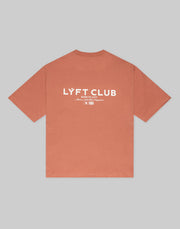 LÝFT CLUB Logo Big T-Shirt - Coral
