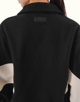 Loose Fit Zip Up Sweat Jacket 2 - Black