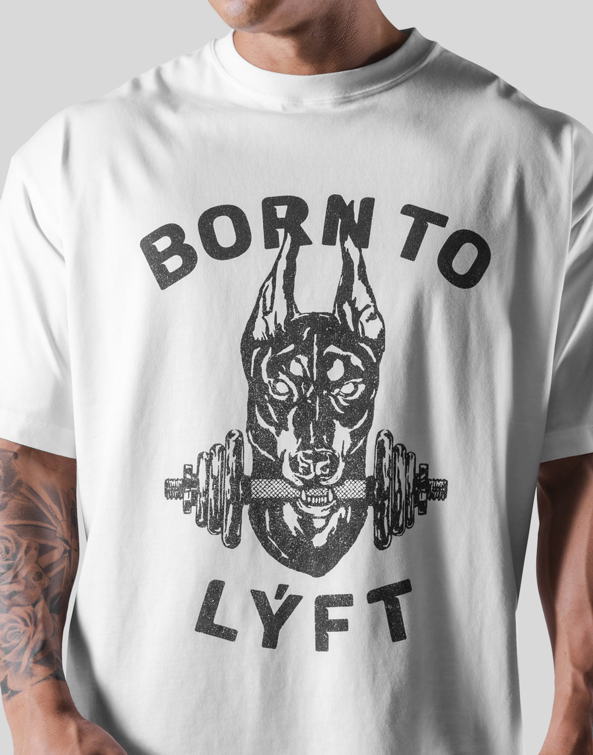 Vintage Dog Graphic Big T-Shirt - White