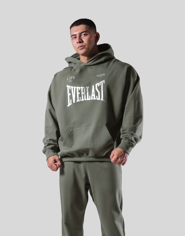 LÝFT x EVERLAST x SUNG Oversize Sweat Hoodie - Olive