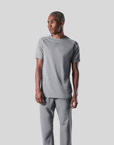 Back Mesh Stretch T-Shirt - Grey