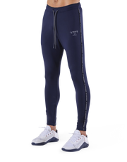 Logo Line Stretch Pants - Navy