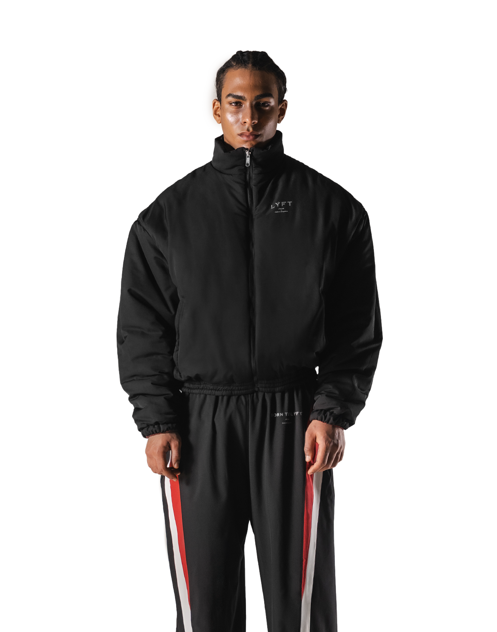 12/5 Release】 SWITCH LAYER™ 2Line TRACK | BLACK Puffer Jacket V.2