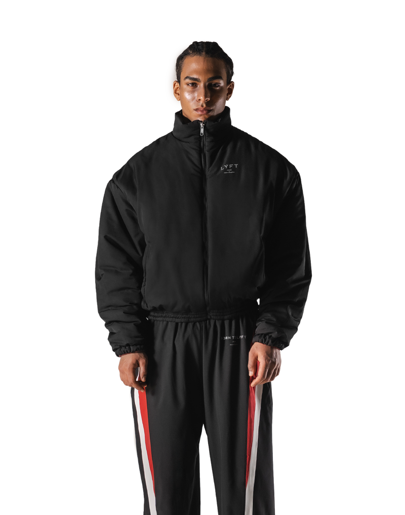 SWITCH LAYER™ 2Line TRACK | BLACK Puffer Jacket V.2 - Red