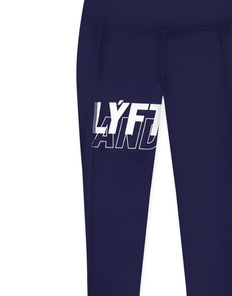 LÝFT × WIND AND SEA Logo Leggings - Navy