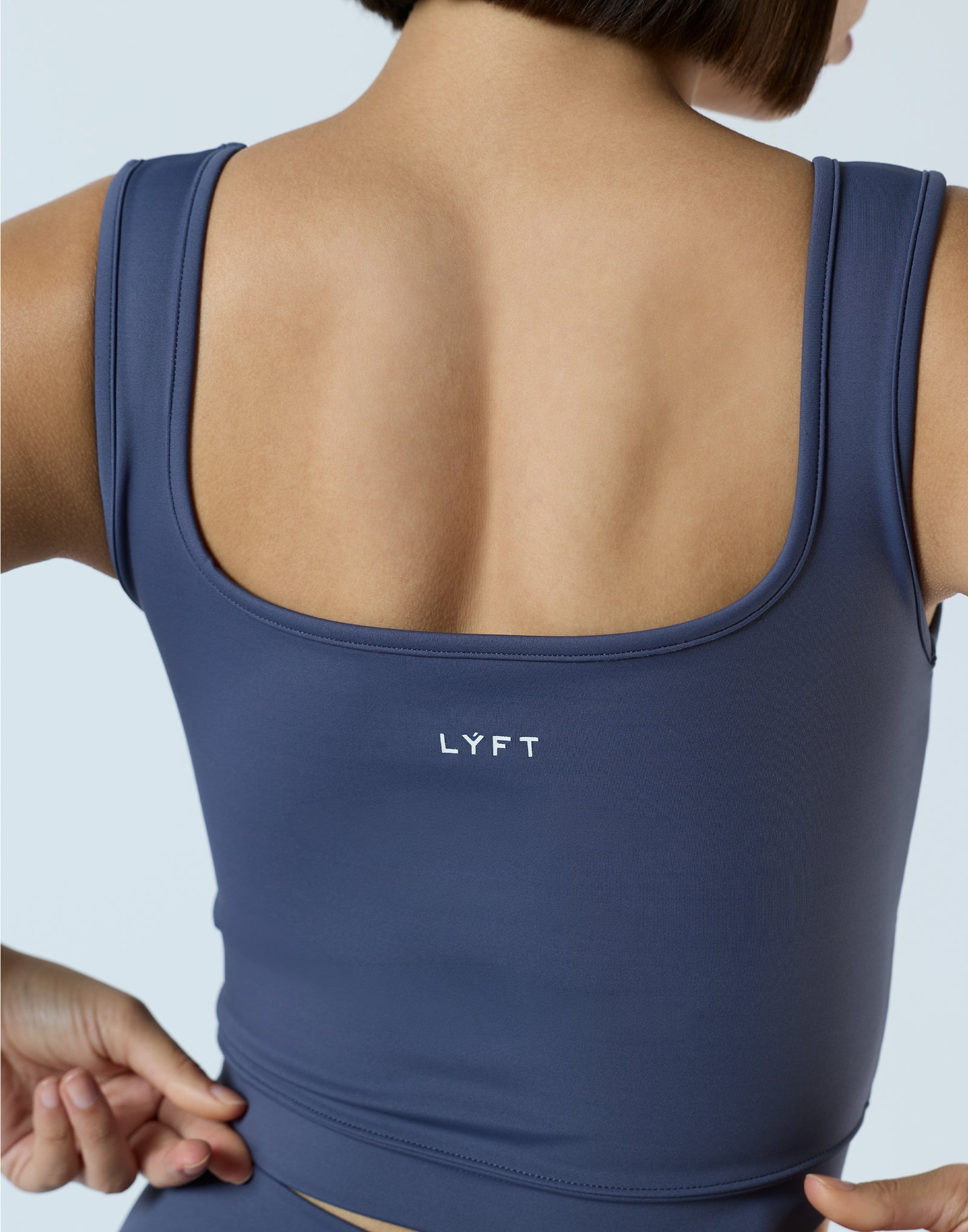 Square Neck Sports Bratop - Navy – LÝFT