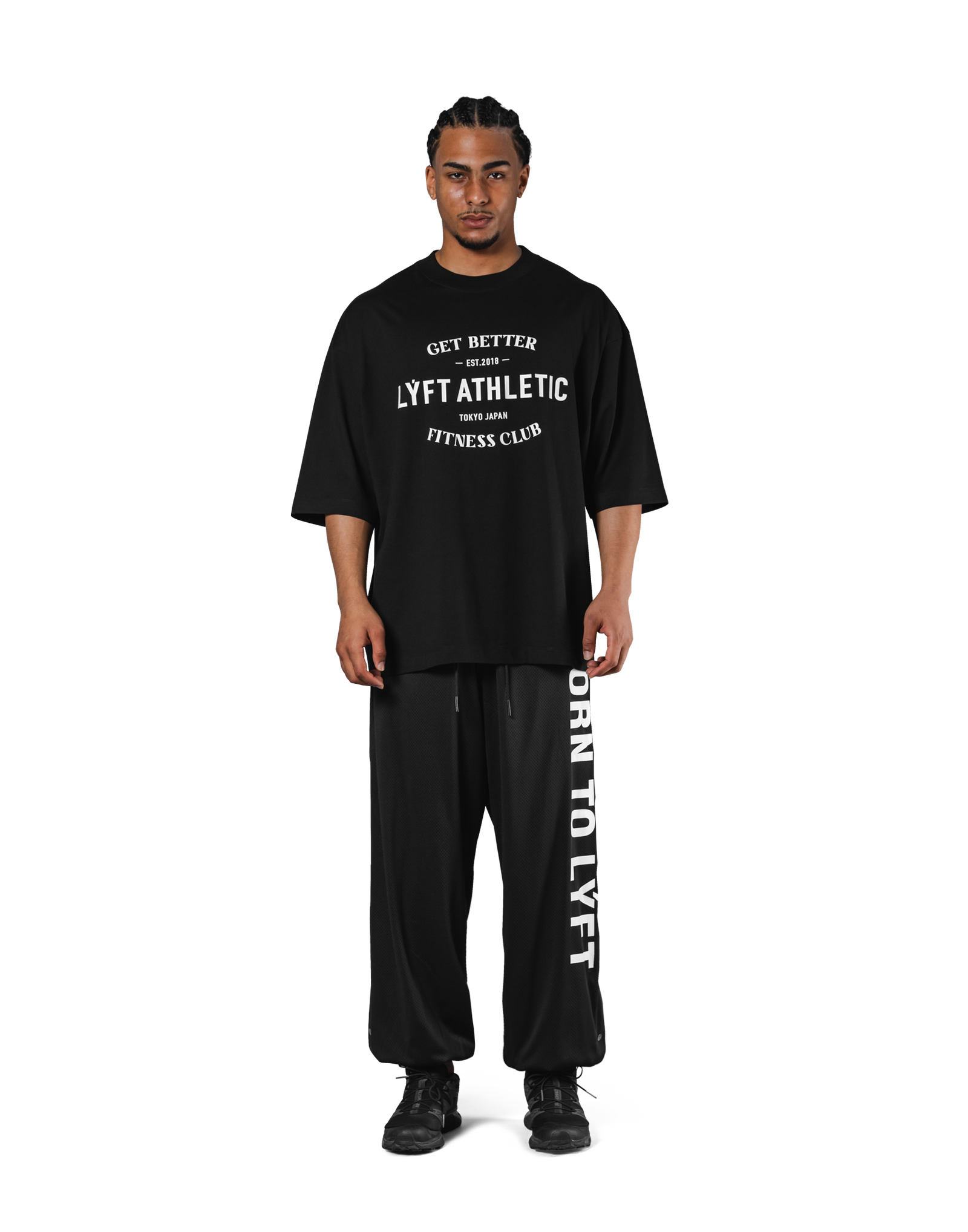 LÝFT Athletic Logo Extra Big T-Shirt - Black