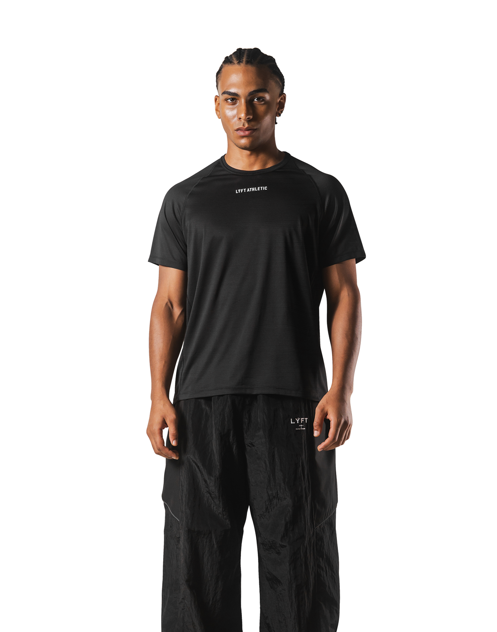 LÝFT Athletic Logo Stretch T-Shirt - Black
