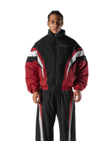 SWITCH LAYER™ 2Line TRACK | BLACK Puffer Jacket V.2 - Red