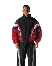 SWITCH LAYER™ 2Line TRACK | BLACK Puffer Jacket V.2 - Red
