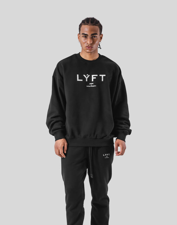 LÝFT Oversize Crew Neck Sweat - Black